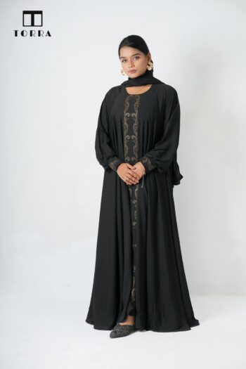 BLACK VALBET ABAYA