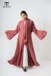 A-Line Salmon Abaya