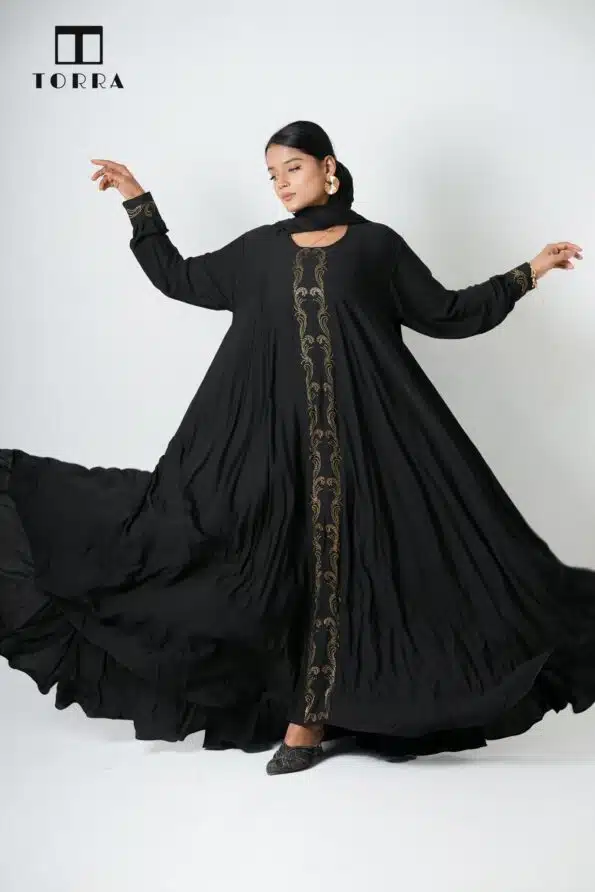 BLACK VALBET ABAYA