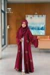 Marron-Embroidery-abaya