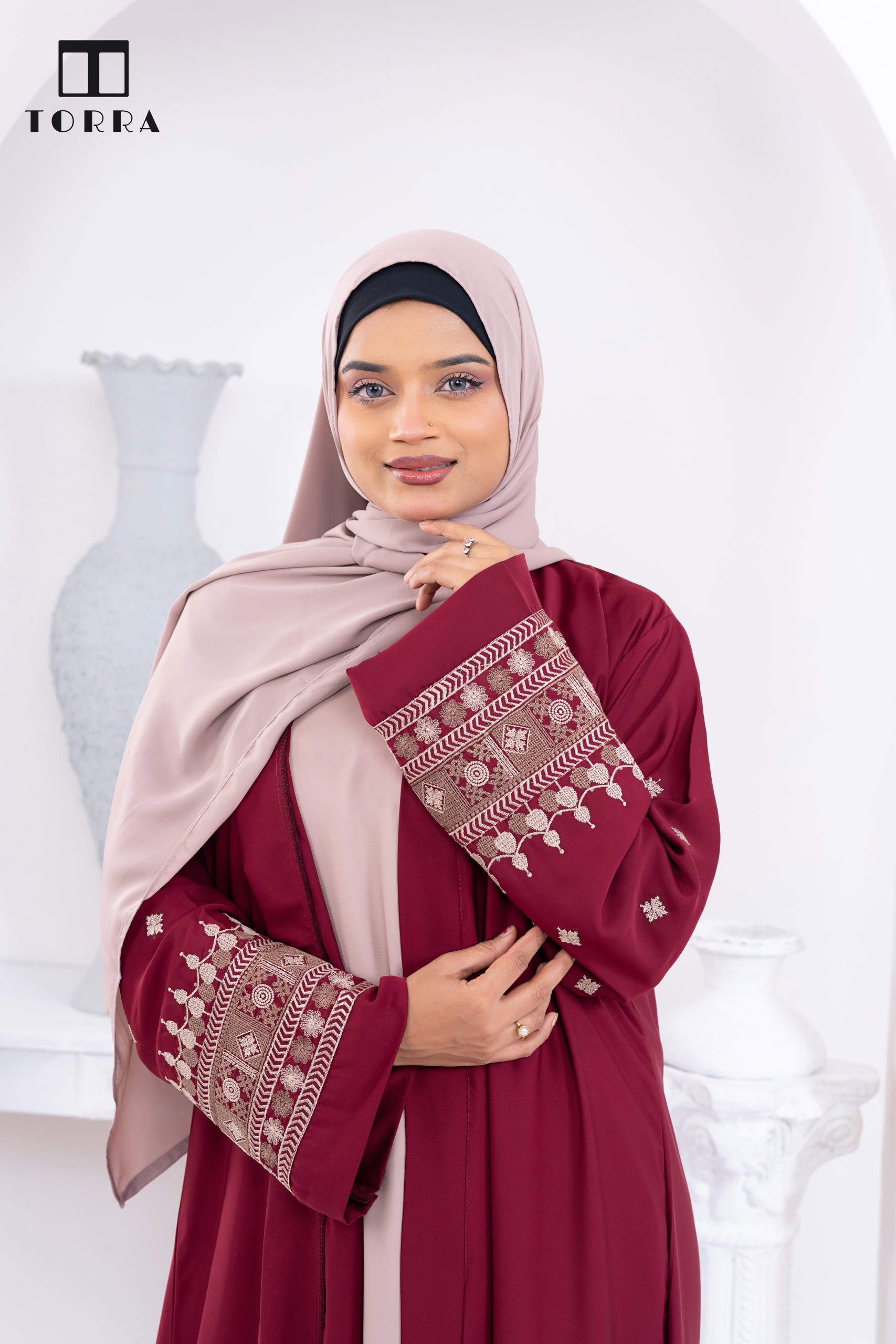 Sahara Abaya | Maroon Sahara Abaya | Maroon