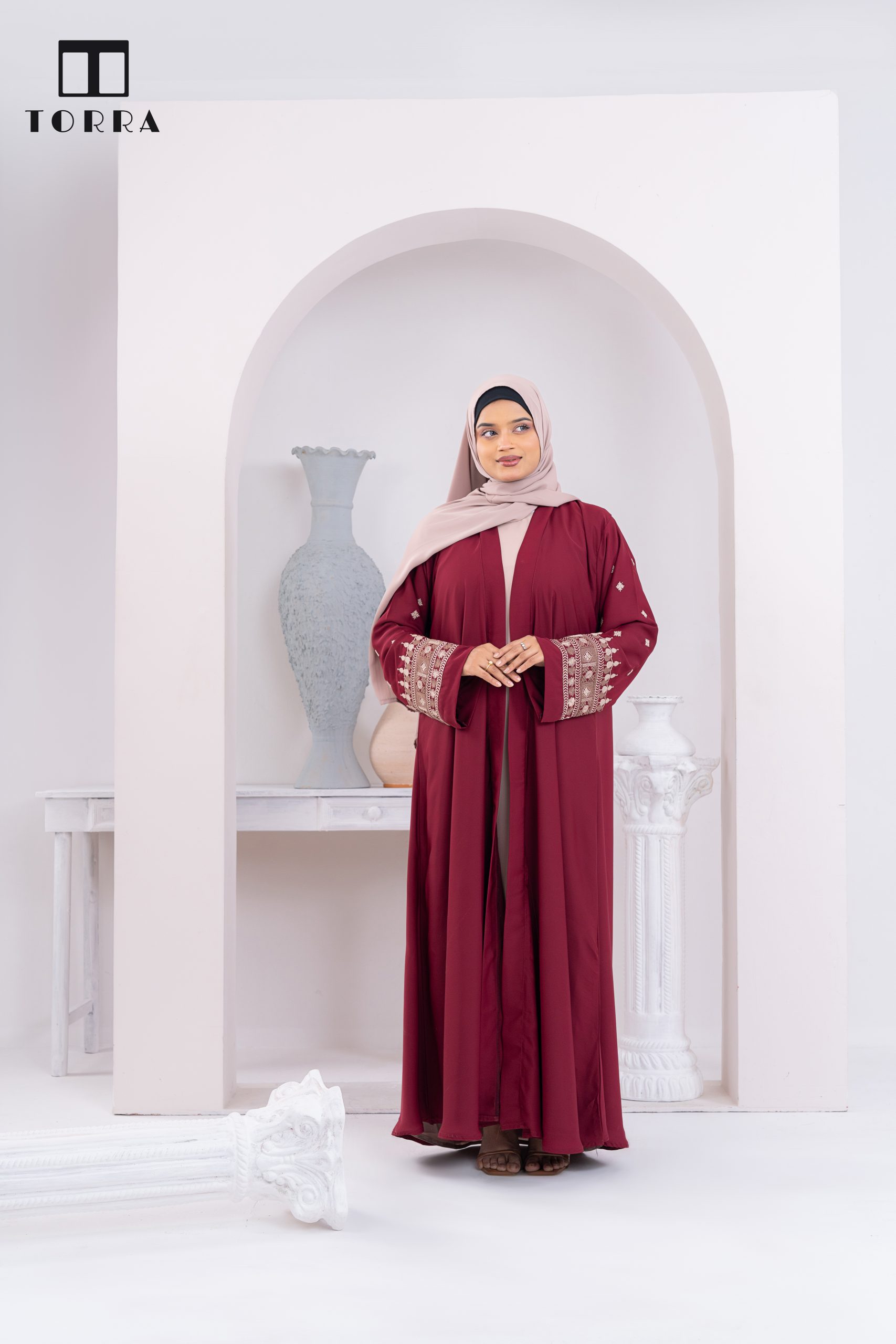 Sahara Abaya | Maroon Sahara Abaya | Maroon